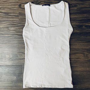 Zara basic square neck tank with built in bra